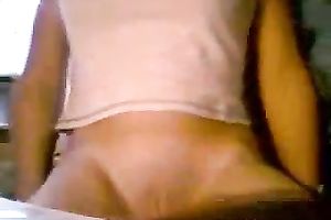 Kinky dilettante girlie sits on the chair and enjoys tickling her wet love tunnel