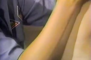 One of the airplane's passanger tempted by a policewoman