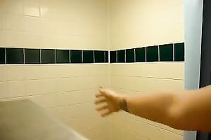 Watch purple-haired me washing my moist mounds in the shower