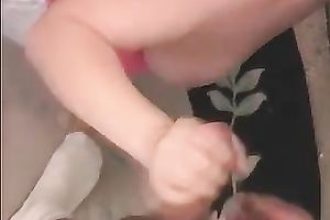 Cute and excited brunette hair big beautiful woman loves engulfing pecker in the living room