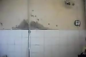 Arab milf takes shower caressing her hot breasty body on camera