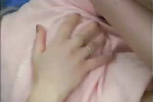 Fresh hawt pale skin blond BBC slut stuffs that thing in her love tunnel