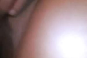 Plumpy girlfriend diddles her hairless soaked bawdy cleft with sex-toy