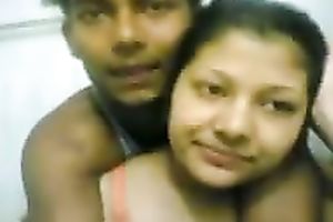 Indian cam pair is spooning and giving a kiss with excitement for my ally