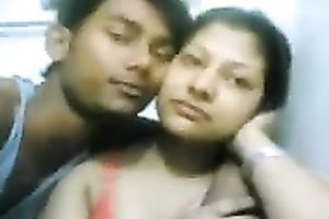 Indian cam pair is spooning and giving a kiss with excitement for my ally