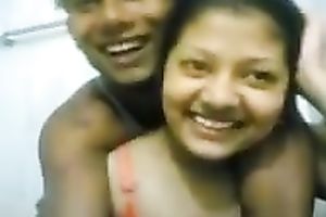 Indian cam pair is spooning and giving a kiss with excitement for my ally