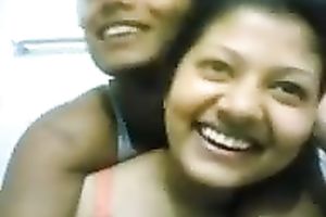 Indian cam pair is spooning and giving a kiss with excitement for my ally