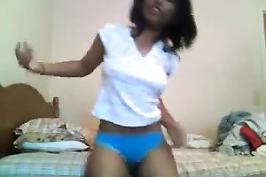 Torrid Jamaican teen with breathtaking body is dancing on web camera