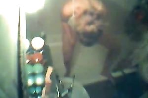 My recent girlfriend is washing her cookie in the shower