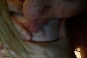 Horny big beautiful woman Swedish girlfriend shows off her huge milk cans for me