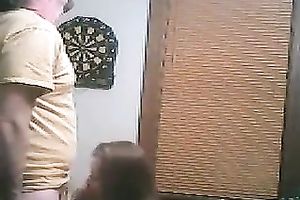 Sexy all natural black haired playgirl stood on knees to engulf a yummy wang