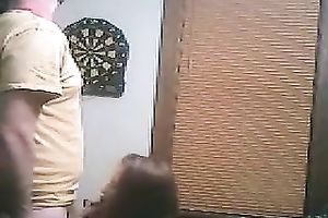 Sexy all natural black haired playgirl stood on knees to engulf a yummy wang