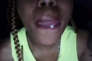 Sassy dark wife playing with her titties in dilettante POV movie