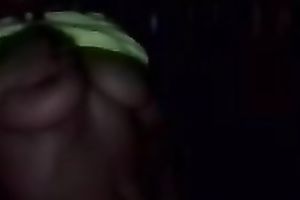 Sassy dark wife playing with her titties in dilettante POV movie