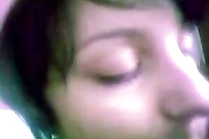 My cute dark brown GF manages to milk my dong dry on her lips