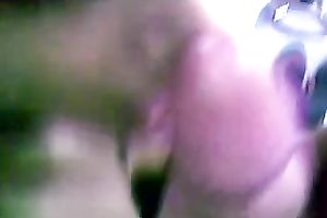 My cute dark brown GF manages to milk my dong dry on her lips