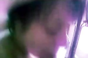 My cute dark brown GF manages to milk my dong dry on her lips