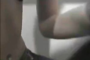 Slutty office honey gives head to my coworker in crapper