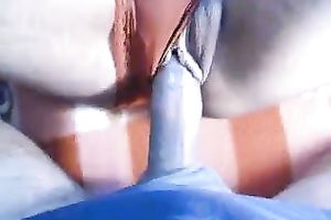 My slutty BF pounds my taut pink bawdy cleft in missionary position