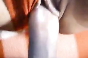 My slutty BF pounds my taut pink bawdy cleft in missionary position