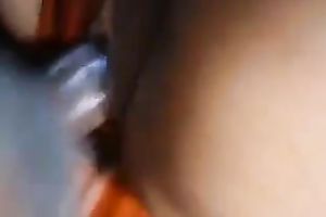 My slutty BF pounds my taut pink bawdy cleft in missionary position