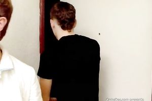 Slim and perverted legal age teenager hottie got tempted and screwed by 2