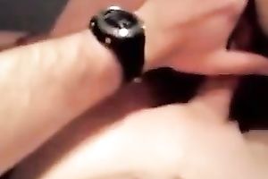 Sexy black haired horny white wife sucked my ally in advance of being pushed from behind