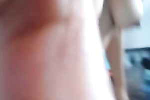 Nice web camera dark head stripped her flawless large scones and fingered holes