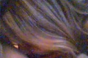 Fluffy golden-haired floozy white wife of my coworker gives me blow job