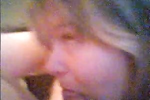 Fluffy golden-haired floozy white wife of my coworker gives me blow job