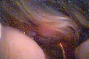 Fluffy golden-haired floozy white wife of my coworker gives me blow job