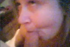 Fluffy golden-haired floozy white wife of my coworker gives me blow job