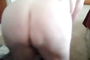 Short haired redhead aged web camera slut shows off her giant titties