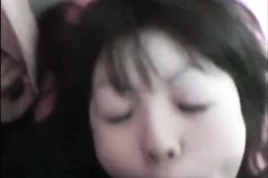 Pale skin non-professional Asian girlfriend likes tiny rod