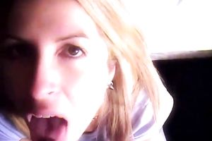 Light haired amateur nympho was ready to engulf my buddy's bewitching weenie