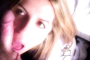 Light haired amateur nympho was ready to engulf my buddy's bewitching weenie