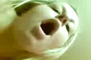 Lovely blond playgirl sucks my jock and takes a precious ride on it