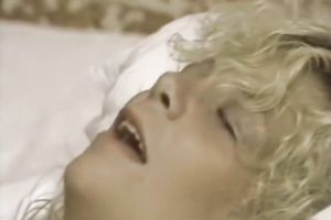 Guy with hirsute chest licks and bonks fluffy blondie