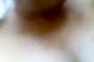 Trashy doxy gives deepthroat oral sex in homemade movie