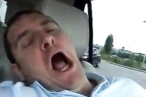 Dirty big beautiful woman skank enjoys engulfing my stiff knob in the car