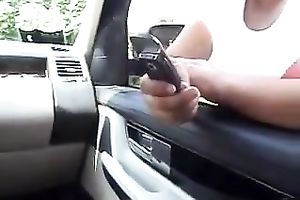 Dirty big beautiful woman skank enjoys engulfing my stiff knob in the car