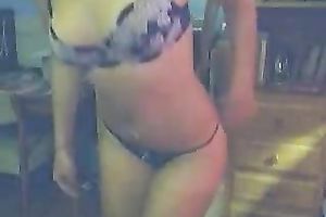 Webcam penis tease show of one cute gorgeous golden-haired legal age teenager