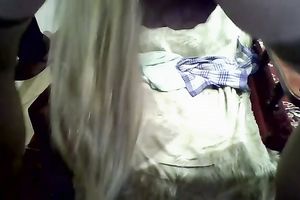 Chubby large racked dilettante nympho rubbed her cum-hole a bit