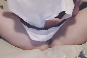 Chunky whorable lady with indeed large boobies was willing to tease her pussy