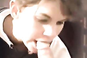 French legal age teenager with gorgeous face engulfing my 10-Pounder deepthroat in POV