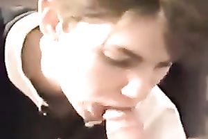 French legal age teenager with gorgeous face engulfing my 10-Pounder deepthroat in POV