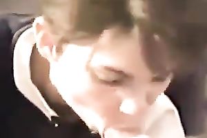 French legal age teenager with gorgeous face engulfing my 10-Pounder deepthroat in POV