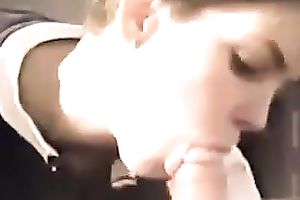 French legal age teenager with gorgeous face engulfing my 10-Pounder deepthroat in POV