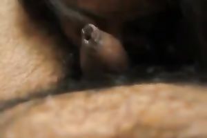 My glamorous juvenile slutty wife works on my penis in homemade sex clip