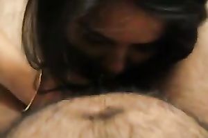 My glamorous juvenile slutty wife works on my penis in homemade sex clip